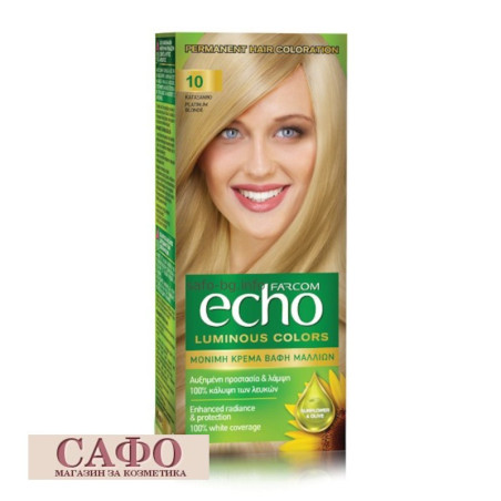 Стойкая крем-краска для волос № 10 Platinum Blonde Farcom Echo Luminous Colors