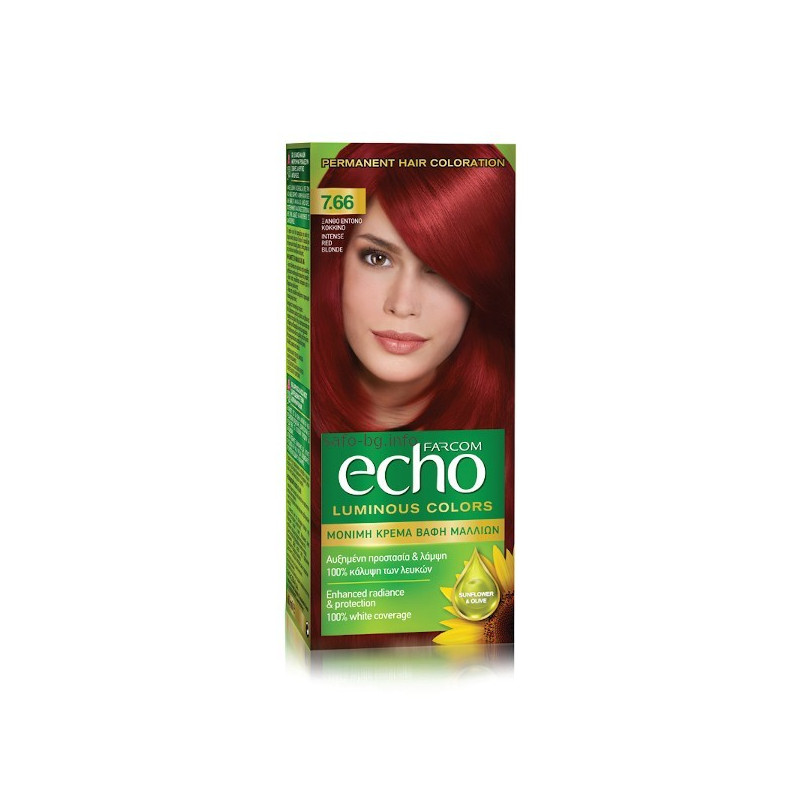 Long-lasting cream hair dye № 7.66 Intense Red Blonde Farcom Echo Luminous Colors