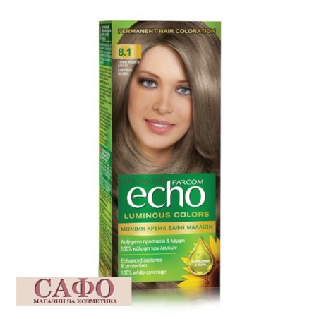 Стойкая крем-краска для волос № 8.1 Light Ash Blonde Farcom Echo Luminous Colors
